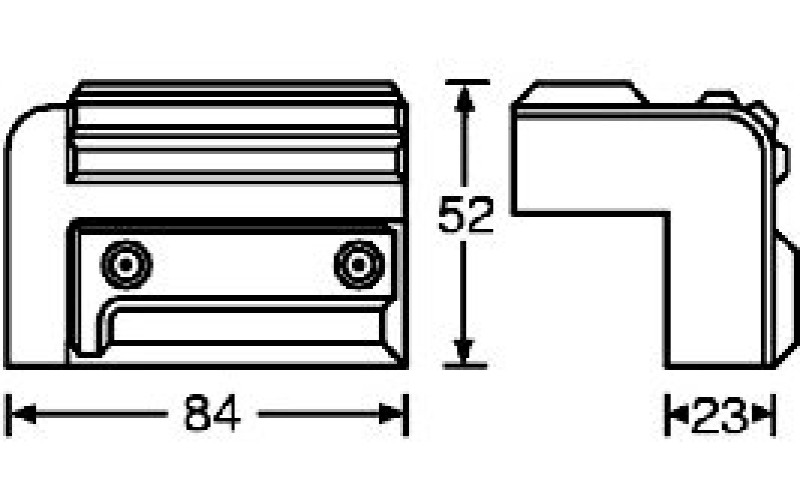ADAM HALL 4009 - уголок пластиковый, 84х52 мм