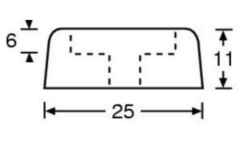 ADAM HALL 4900 - ножка резиновая, D 25х11 мм