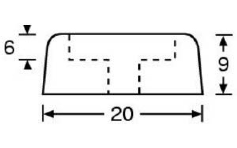 ADAM HALL 4903 - ножка резиновая, D 20х9 мм