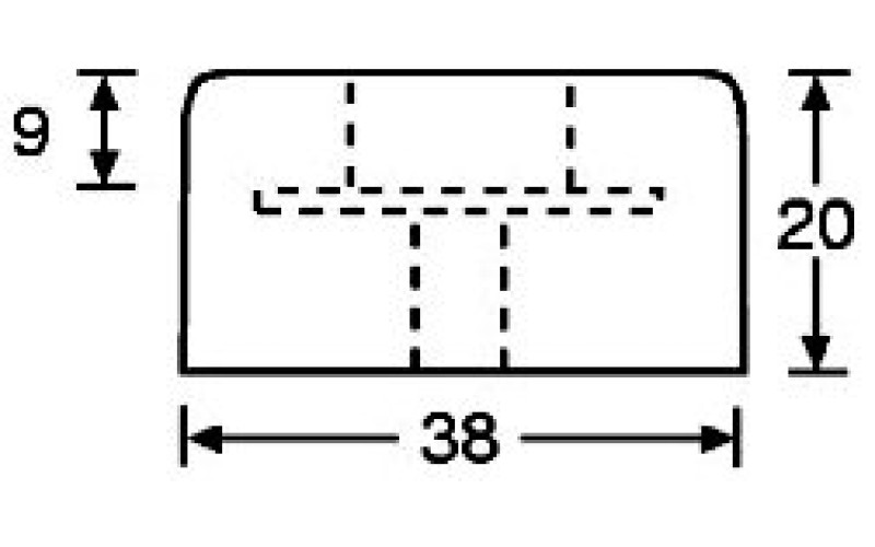 ADAM HALL 4909 - ножка резиновая, D 38х20 мм