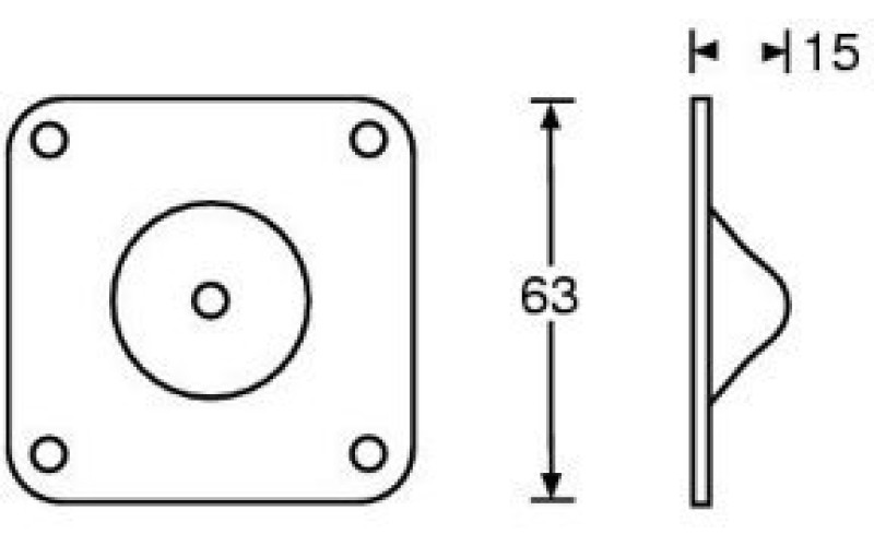 ADAM HALL 4937 - ножка стопорная металлическая (папа) 63х15 мм