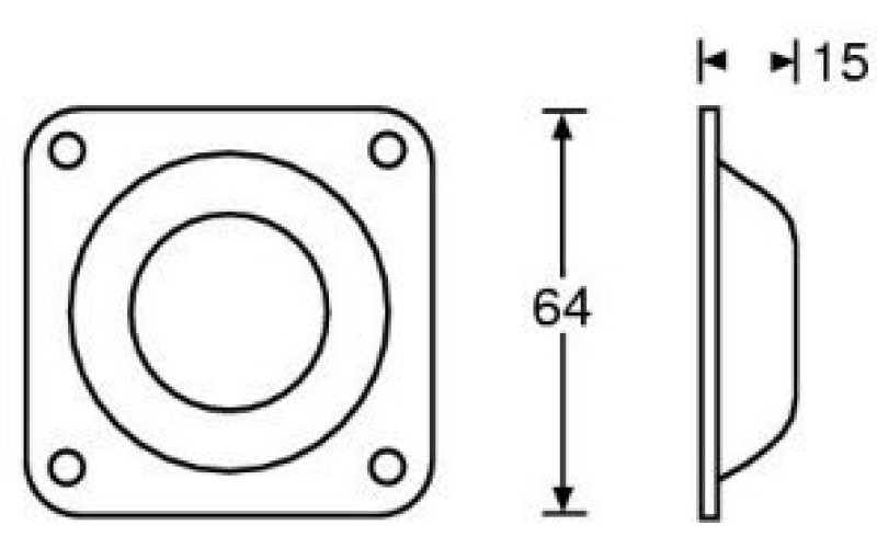 ADAM HALL 4938 - ножка стопорная металлическая (мама) 64х15 мм