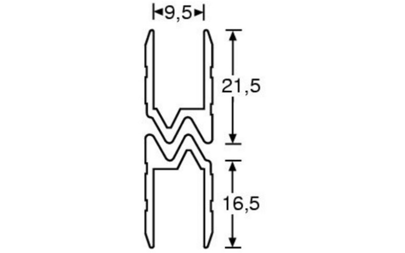 ADAM HALL 6103 - профиль П-образный алюминиевый (паз 9,5 мм), длина 4 м (цена за 1 м)