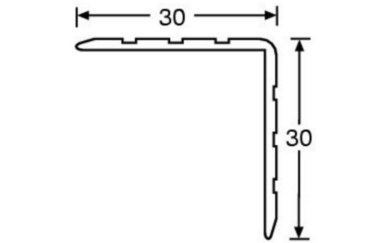 ADAM HALL 6105 - профиль угловой алюминиевый 30х30 мм, длина 4 м (цена за 1 м)