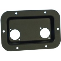ADAM HALL 8708BLK - панель для крепления двух разъемов XLR
