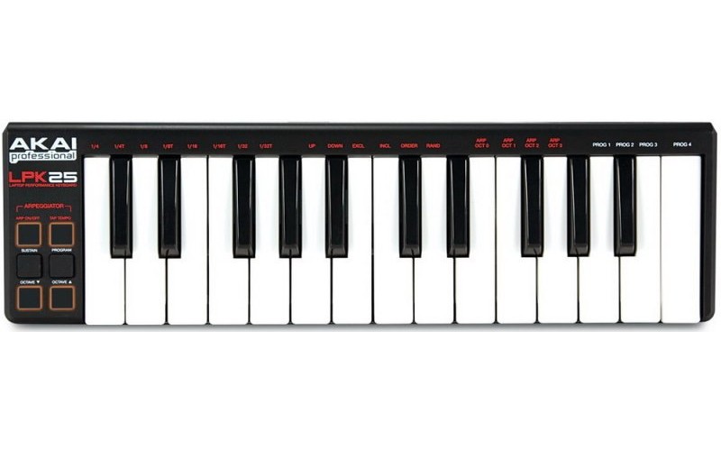 AKAI PRO LPK25 портативный USB MIDI-контроллер
