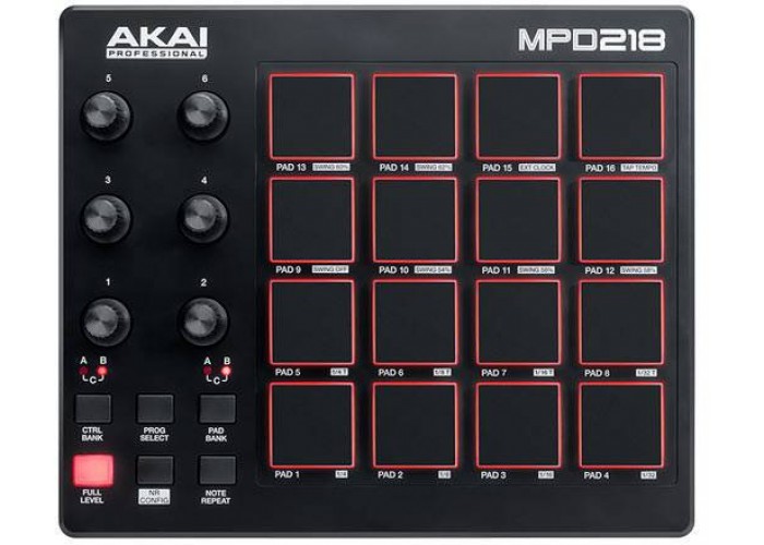 AKAI PRO MPD218 - компактный USB/MIDI-контроллер