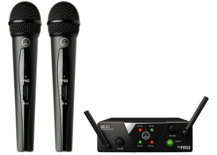 AKG WMS40 Mini2 Vocal Set BD US25B/D (537.900&540.400) - вокальная радиосистема с 2-мя микрофонами