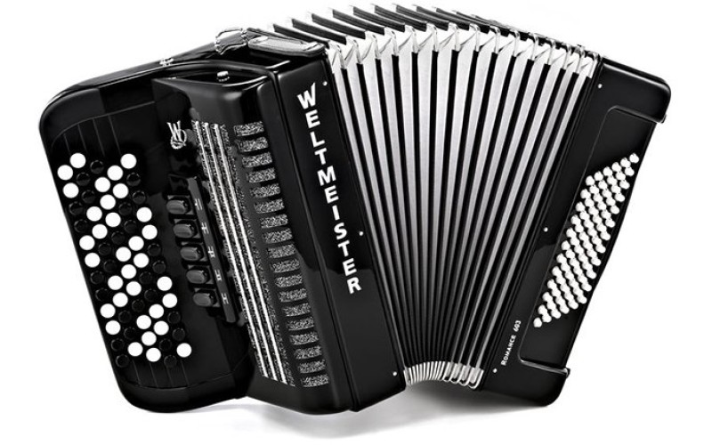 WELTMEISTER Romance 603 BK - аккордеон кнопочный 3/4, 60/72/III/5