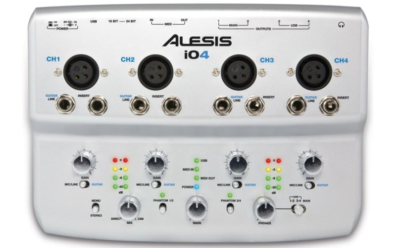 ALESIS IO|4 Портативный 4-канальный USB аудио интерфейс