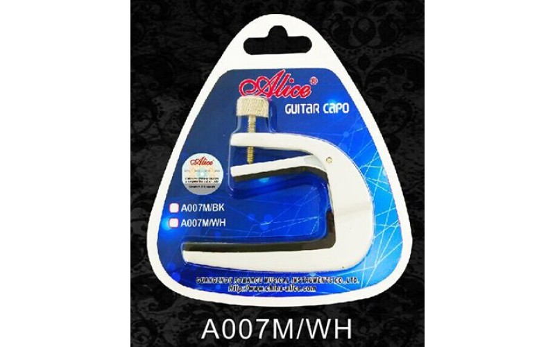 Alice A007M/WH Каподастр для акустической гитары, белый