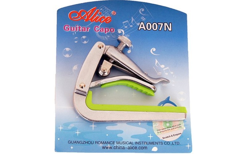 Alice A007N-C/SL Каподастр для классической гитары, серебристый