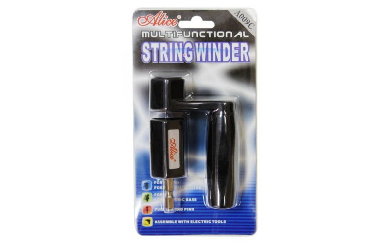 ALICE A009C - Набор вертушка для намотки струн + насадка на дрель для быстрой замены струн