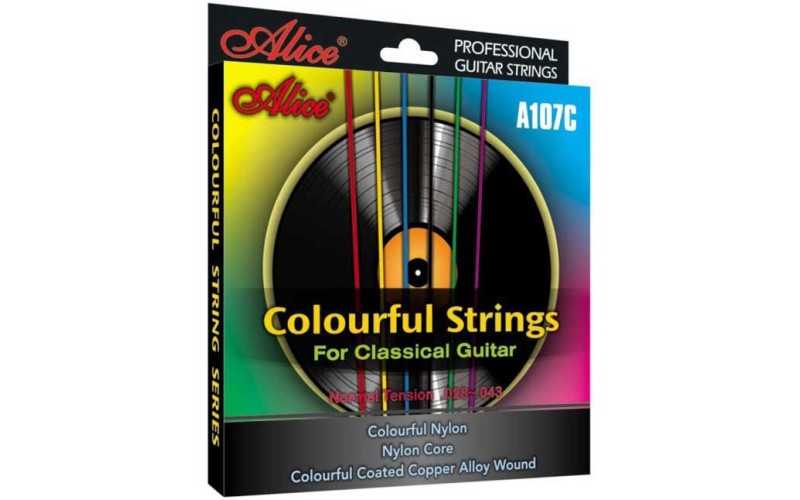 Alice AC107C-N Комплект струн для классической гитары, разноцветный нейлон, медь