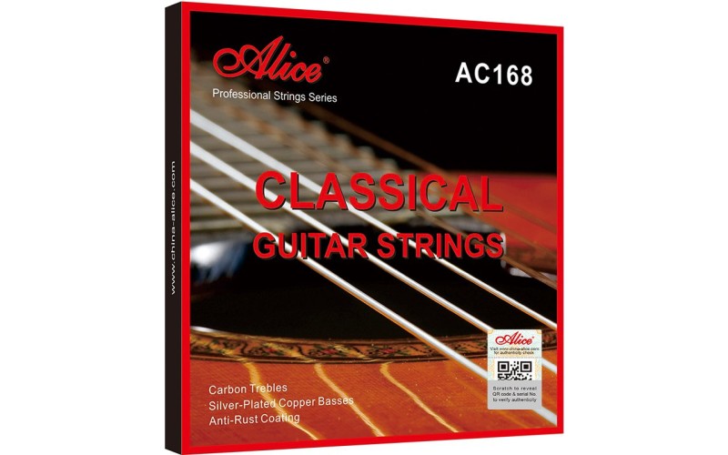 Alice AC168-H Комплект струн для классической гитары, посеребренные, сильное натяжение