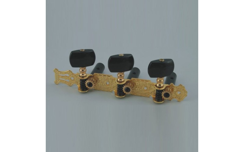 Alice AO-020B3 Комплект колковой механики на планке, позолоченный