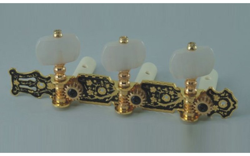 ALICE AO-020HV1P Комплект колковой механики на планке, черный/золотой