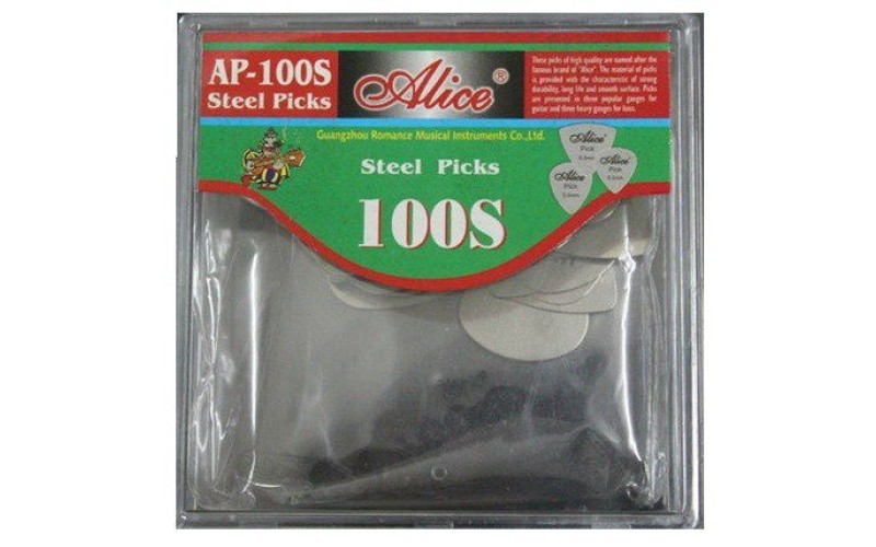 ALICE AP-100S - металлические медиаторы 0,3мм 100 шт