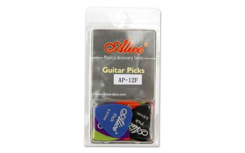 ALICE AP-12F - медиаторы нейлон матовые, 0,58-0,81.12 шт