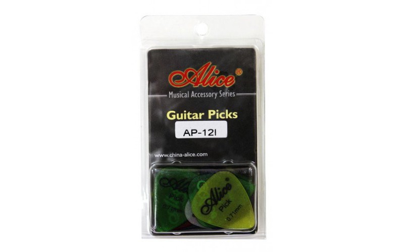 ALICE AP-12I - медиаторы нейлон прозрачные 0,58-0,81 12 шт