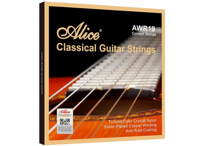 Alice AWR19-N Комплект струн для классической гитары, среднее натяжение, посеребренные