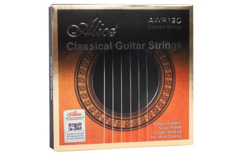 Alice AWR19C-H Комплект струн для классической гитары, сильное натяжение, посеребренные