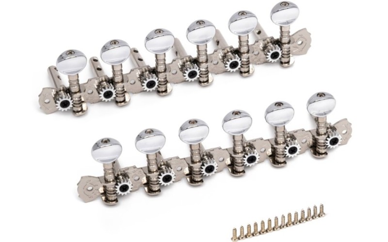 Alice LOD-017A-12 Комплект колковой механики на планке для 12-струнной гитары