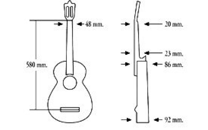 ALMANSA 401 3/4 CADETE - Испанская классическая гитара 3/4