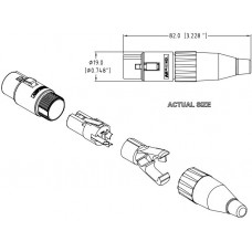 Amphenol AC3FB - Разъем XLR кабельный мама , 3 конт., гнездо