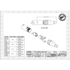 Amphenol AC3MCP - Разъем XLR кабельный папа, 3 конт., штекер