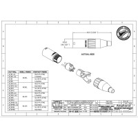 Amphenol AC3MM - Разъем XLR кабельный папа, 3 контакта, штекер