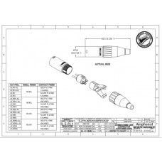 Amphenol AC3MM - Разъем XLR кабельный папа, 3 контакта, штекер