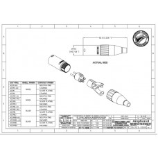 Amphenol AC3MMB - Разъем XLR кабельный папа, 3 контакта, штекер