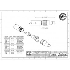 Amphenol AC5M - Разъем XLR кабельный папа, 5 контактов, штекер