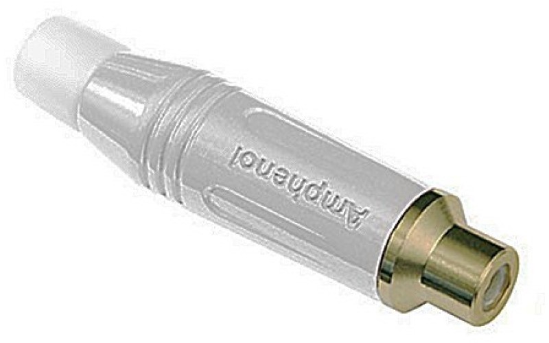 AMPHENOL ACJR-WHT - разъем RCA кабельный мама  (белый)