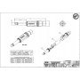 Amphenol ACPMGB - 1/4” (6.35мм) моно джек, металлический корпус