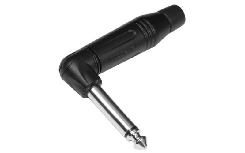 Amphenol ACPMRB - 1/4” (6.35мм) Phone моно штекер, угловой, металлический корпус