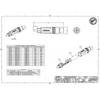 Amphenol ACPRSRD - Разъем RCA, цвет серый, с красным кольцом