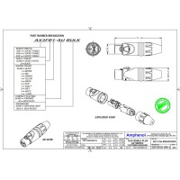 Amphenol AX3F- Разъем XLR кабельный мама, 3 контакта ,точеные контакты