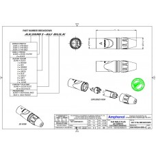 Amphenol AX3M - Разъем XLR кабельный папа, 3 контакта , точеные контакты