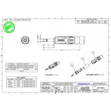 Amphenol KM2P - 3.5mm Phone кабельный моно штекер, металлический корпус