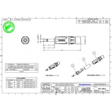 Amphenol KM2PB - 3.5mm Phone кабельный моно штекер, металлический корпус