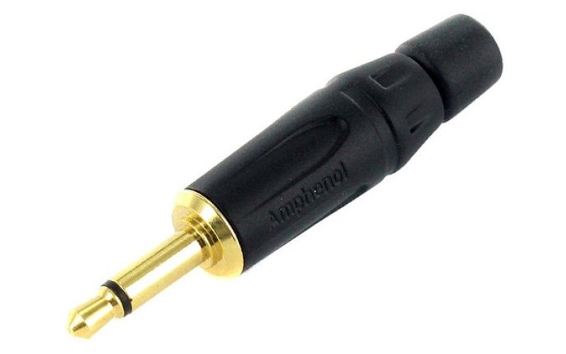 AMPHENOL KM2PB-AU - джек моно, кабельный, 3,5 мм, корпус металл, цвет черный, покрытие контактов зол