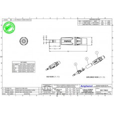 Amphenol KS3PB - 3.5mm Phone кабельный стерео штекер, металлический корпус