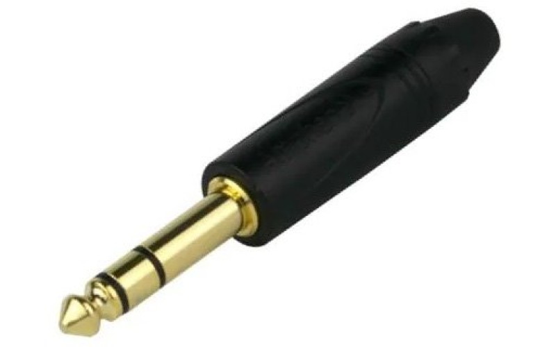 AMPHENOL QS3PB-AU - джек стерео, кабельный, 6.3 мм,  цвет черный, колпачок из термопластика, покрыти