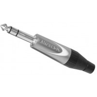 Amphenol TS3P - 1/4” (6.35мм) стерео штекер, кабельный зажим Jaws, колпачок из термопластика