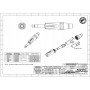 Amphenol TS3PJ - 1/4” (6.35мм) стерео штекер, кабельный зажим Jaws, колпачок из термопластика