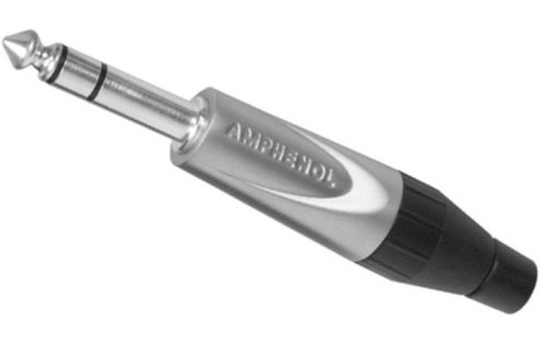 Amphenol TS3PJ - 1/4” (6.35мм) стерео штекер, кабельный зажим Jaws, колпачок из термопластика