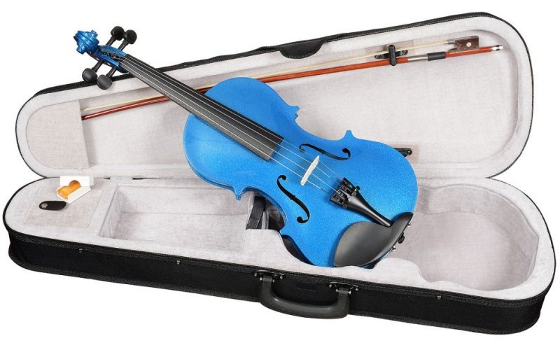 ANTONIO LAVAZZA VL-20 BL Скрипка, размер 1/4, цвет - СИНИЙ металлик, кейс, смычок, канифоль