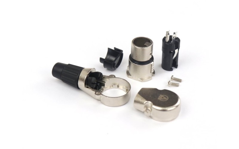 AuraSonics X3FR кабельный разъем угловой 3-контактный XLR female